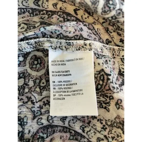 American Eagle Women's Top Lg Flowy Beachy Romantic Boho Festival Peasant Hippie - Picture 9 of 14